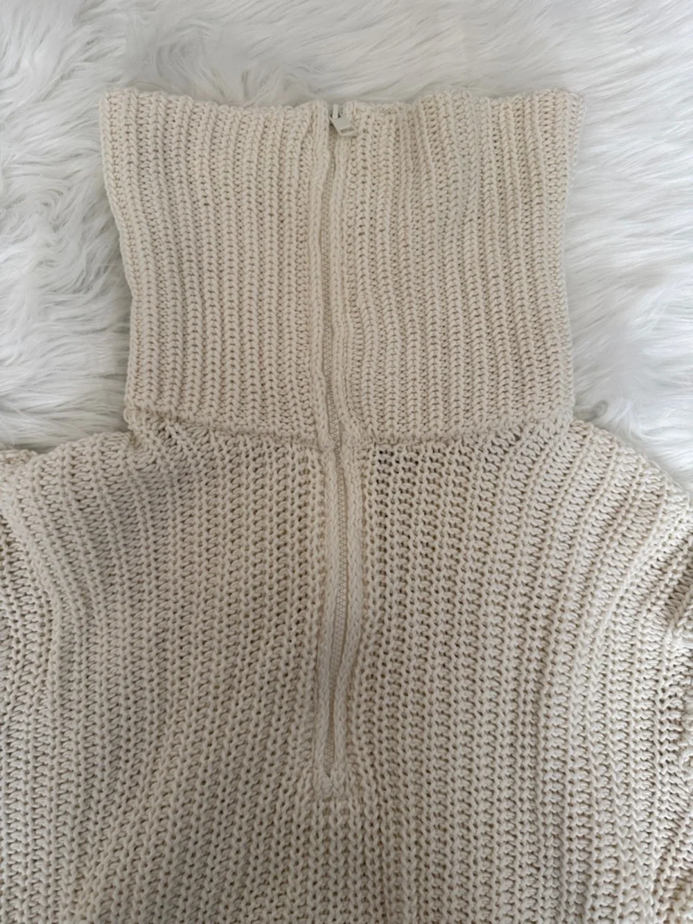American Eagle Chunky Knit Half-Zip Sweater – Women’s Size Small - Picture 4 of 9
